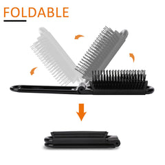 Mozeat Lens unfolded travel brush shows 20.3 cm length for full grooming