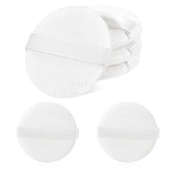 Mozeat Lens white round powder puff 6pc for smooth setting powder application