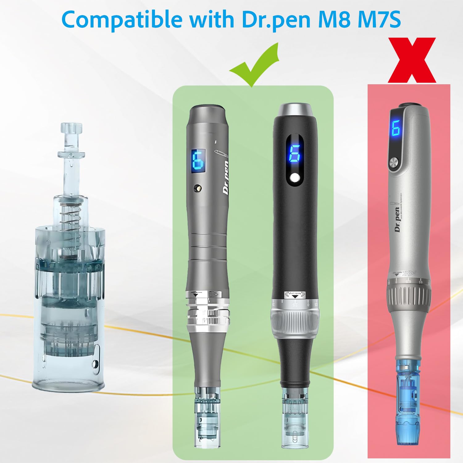 MPK microneedling M8 cartridge with serum scene for enhanced absorption.