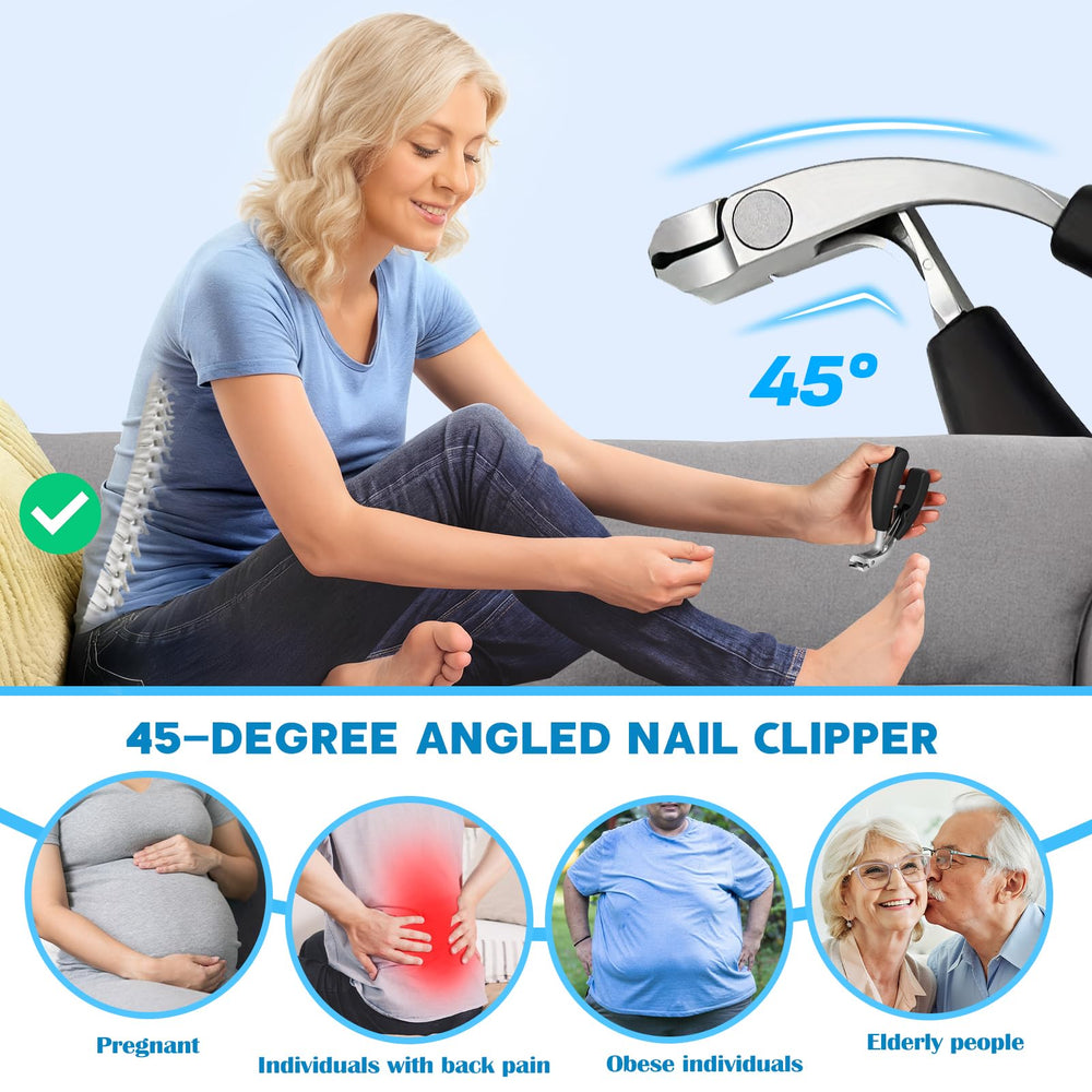 MPKDZNE 7-in-1 nail clipper catcher keeps trimming mess-free