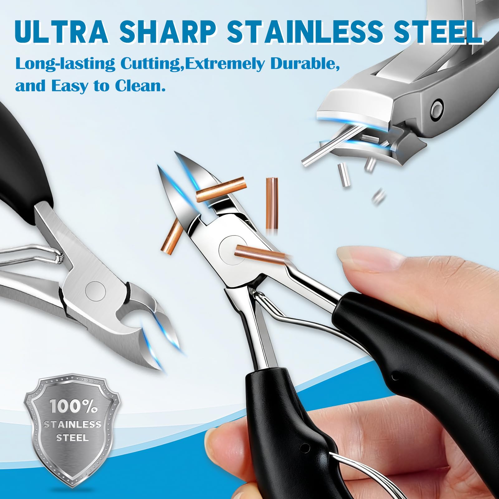 MPKDZNE ergonomic non-slip handles improve grip and comfort