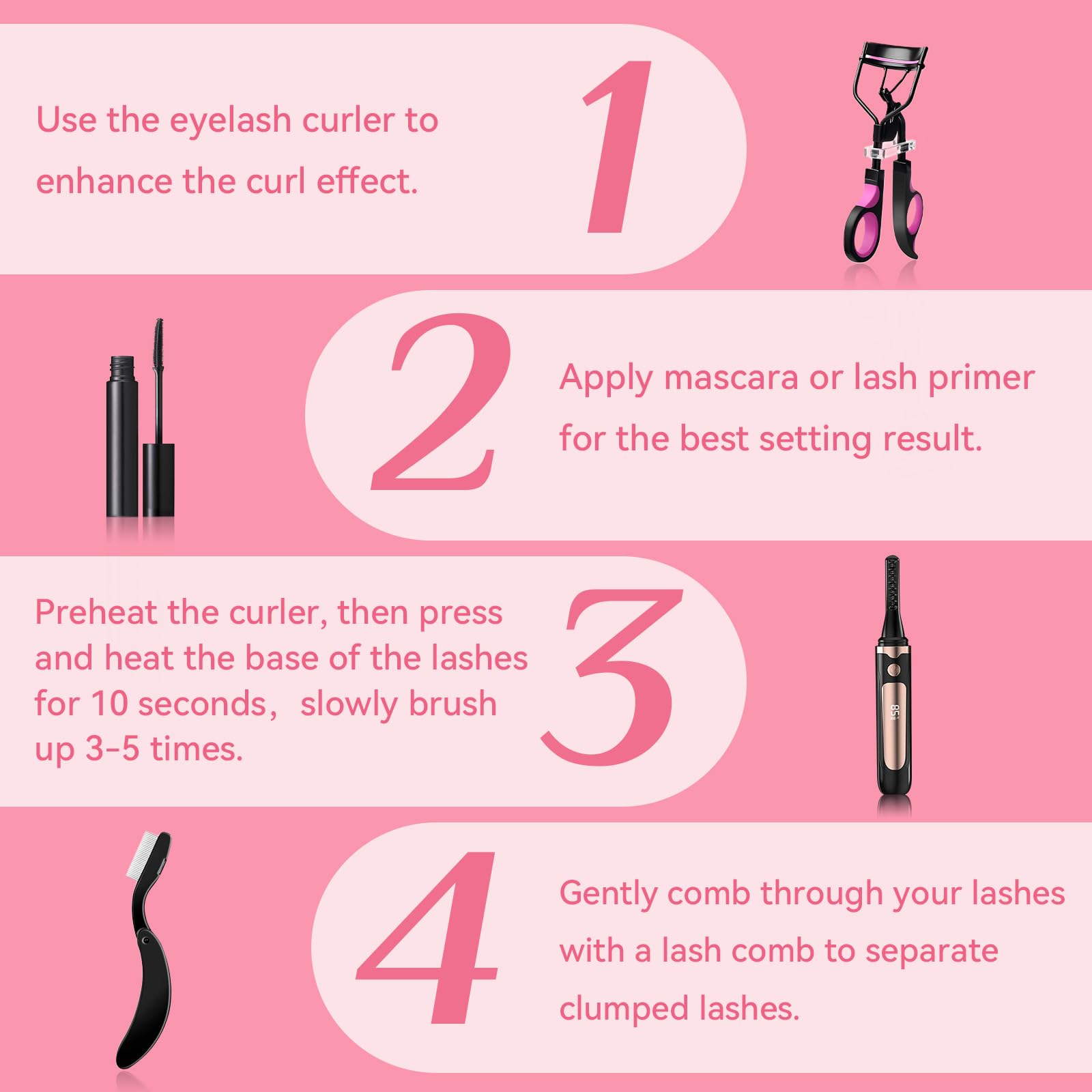 Mpotmiy anti-burn design close-up for safe eyelash curling