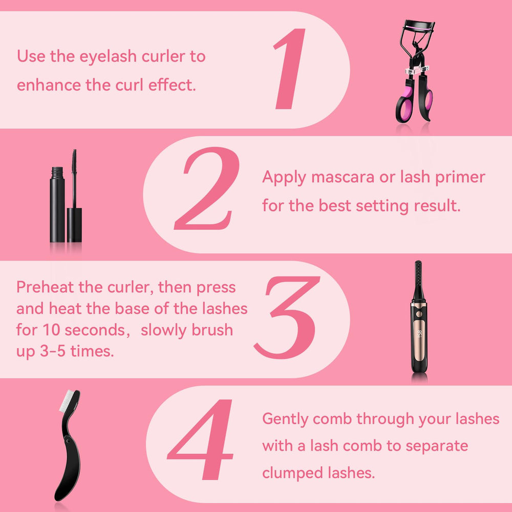 Mpotmiy anti-burn design close-up for safe eyelash curling