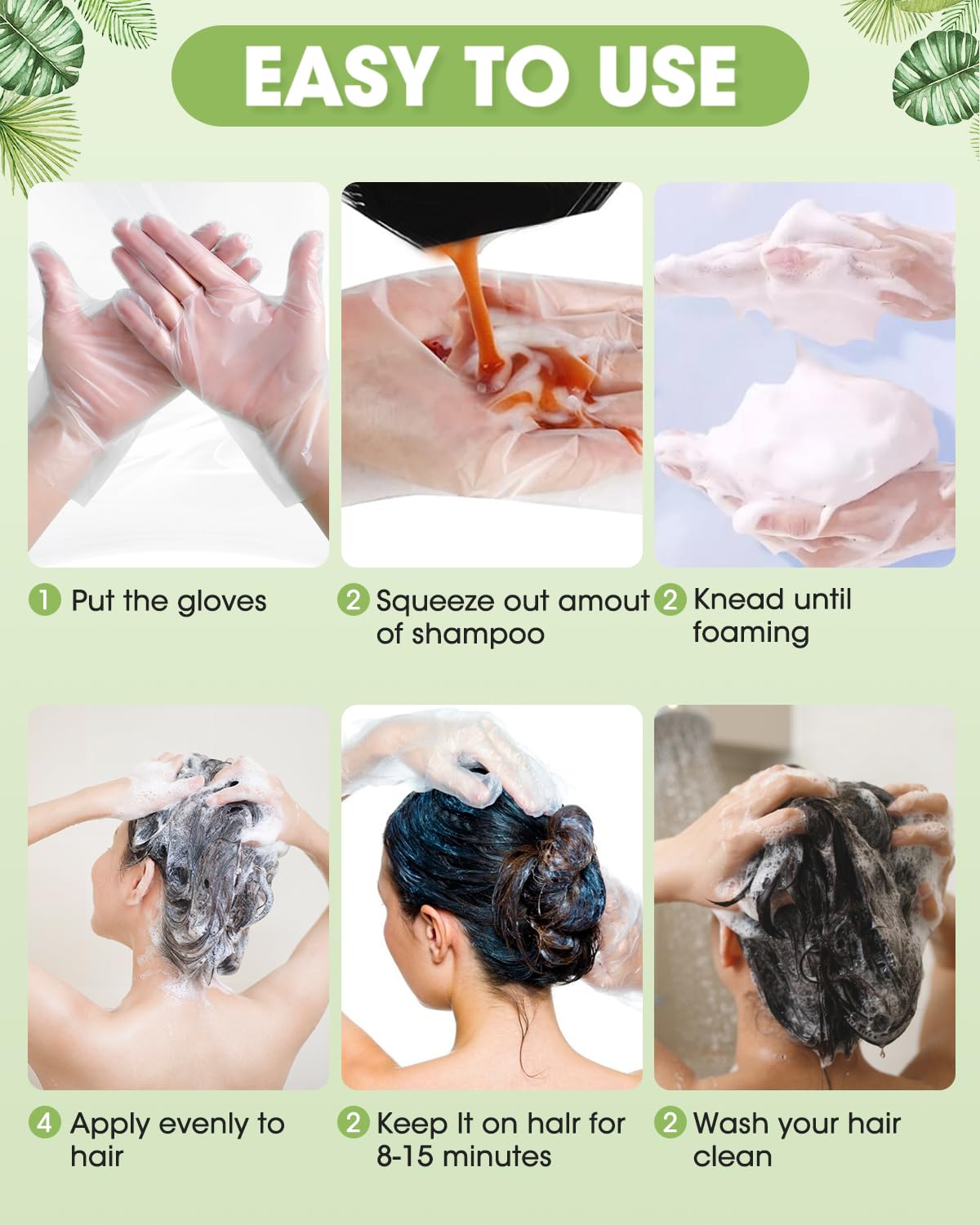 MQUPIN hair dye shampoo all-hair-types demonstrates versatility across straight, curly, and dyed hair.