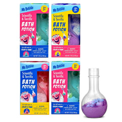 Mr. Bubble Kids Bath Bomb Potions color fizz in action.