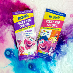 Mr. Bubble letters A, B, C tub tablets support early literacy during bath time.