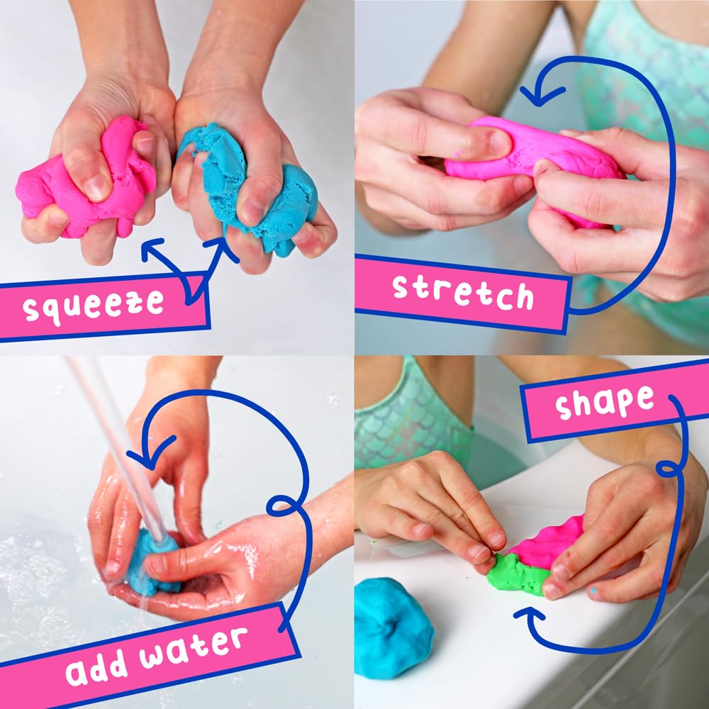 Mr. Bubble Soapy Bath Dough blueberry-scented piece sparks creative bath play.