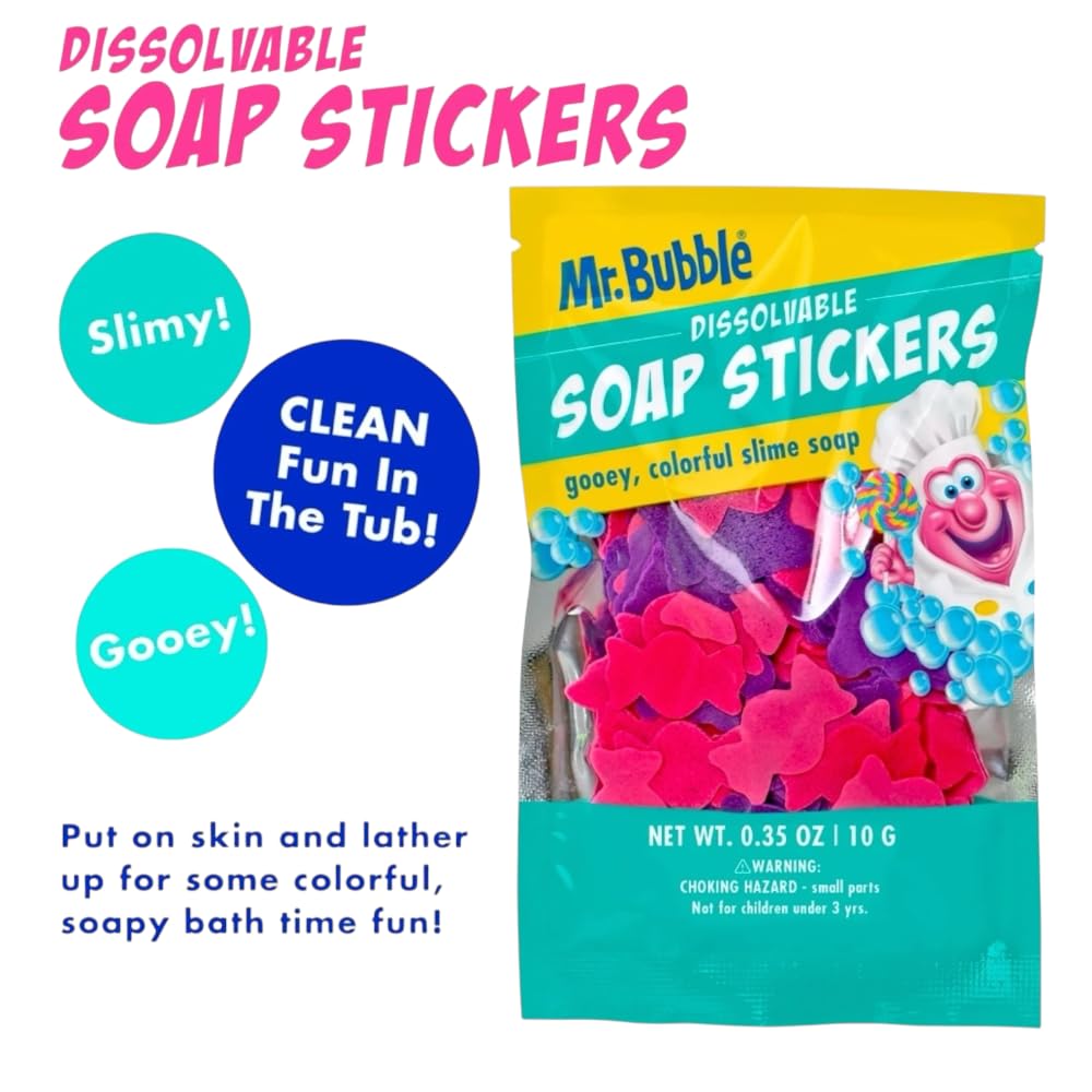 Mr Bubble Sweet Treats Colorful bubbles create a joyful, immersive bath experience for kids.