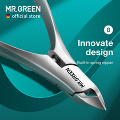 MR.GREEN Cuticle Nippers with ergonomic handle for steady control during manicure.