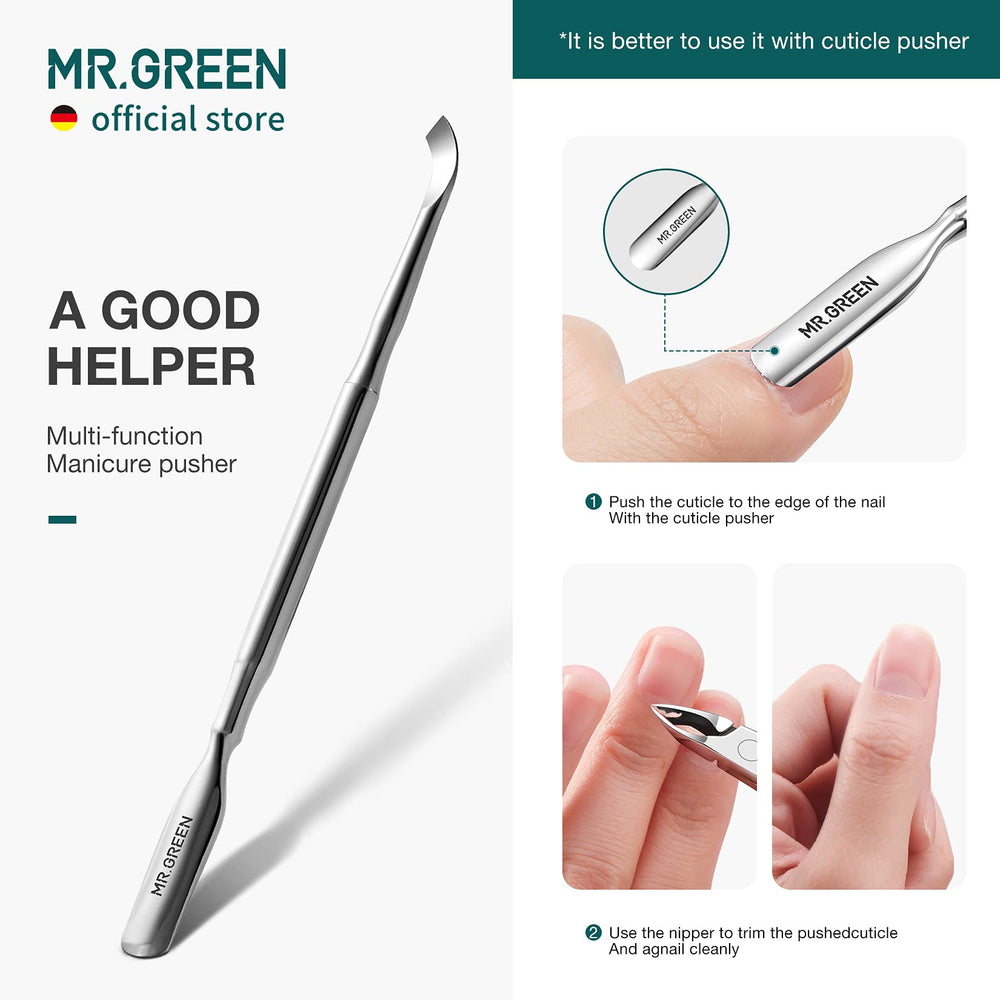 MR.GREEN Cuticle Nippers packaging and compact design for travel