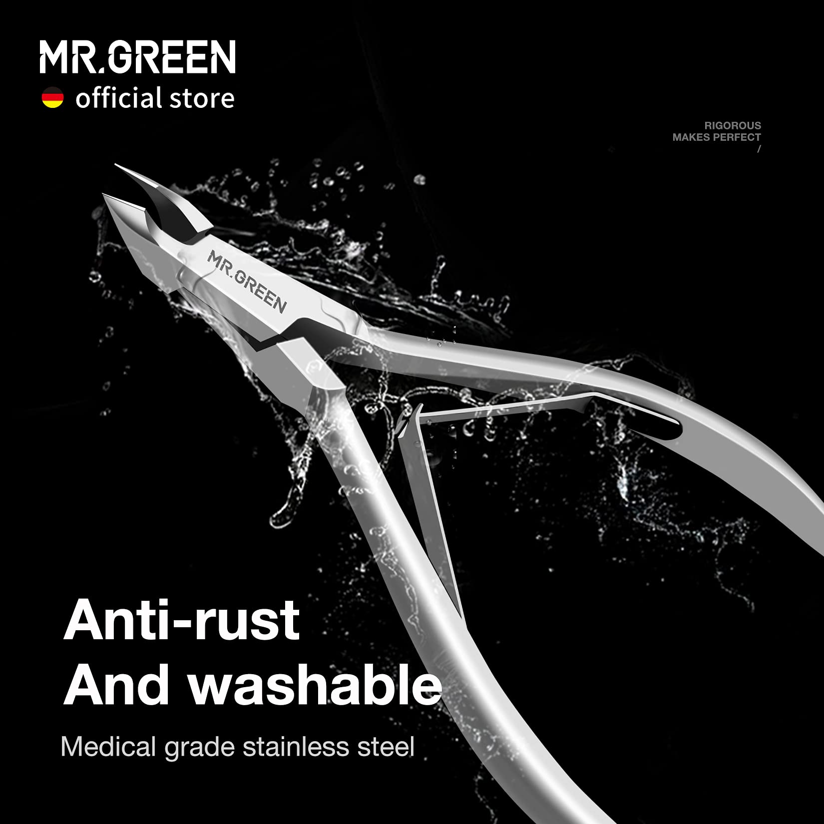 MR.GREEN cuticle nippers packaging view showcasing premium tool