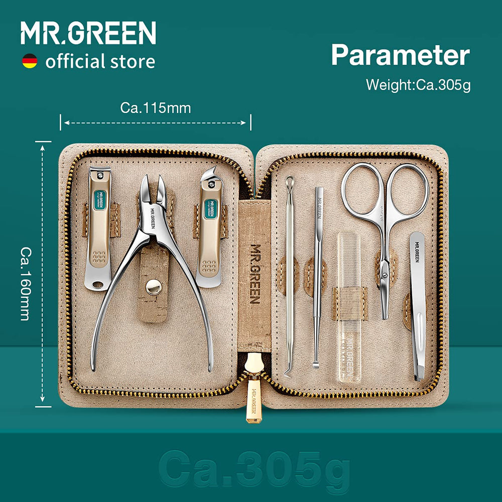 MR.GREEN eyebrow tweezer and grooming tools ready for shaping brows.