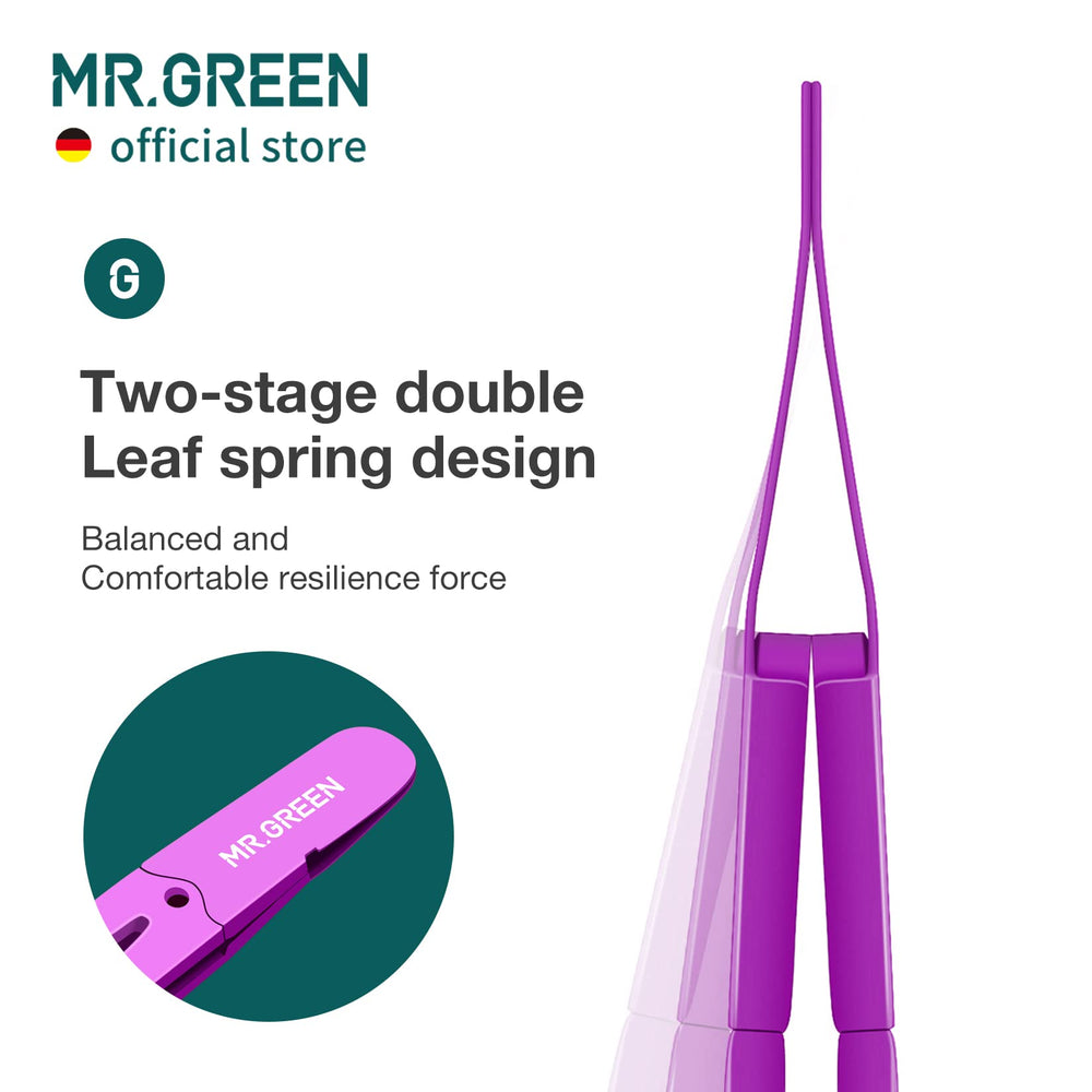 MR.GREEN purple ergonomic handle for easy grip during grooming