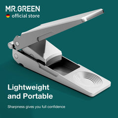 MR.GREEN folding nail clippers folded on a keychain, ultra-portable.