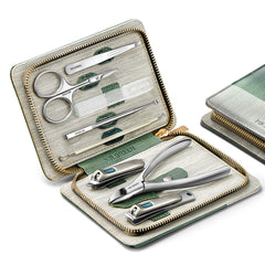 MR.GREEN manicure set front view, compact 8-in-1 kit for easy home grooming