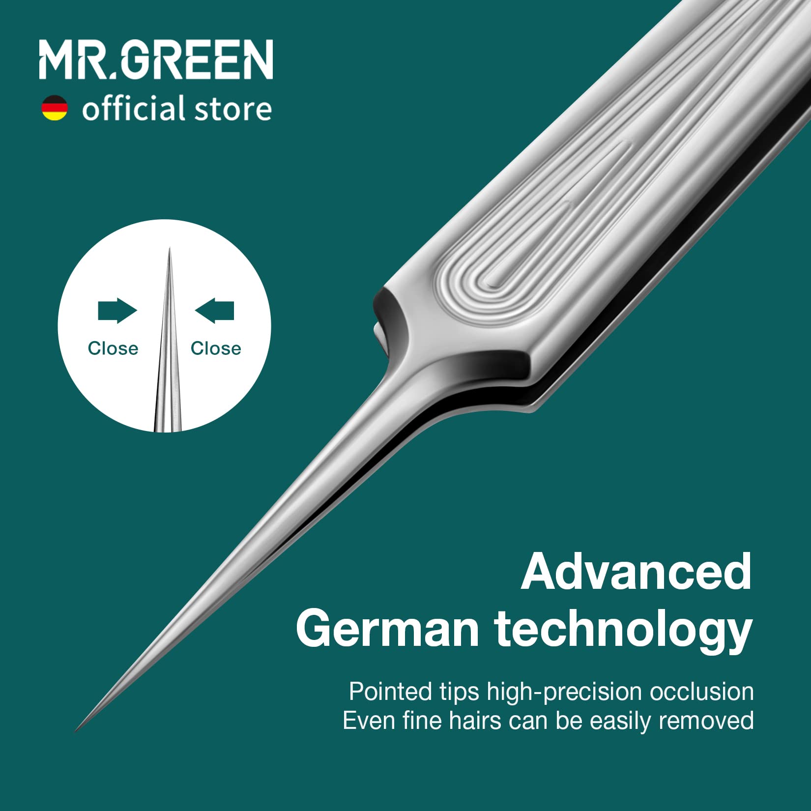 MR.GREEN medical-grade stainless steel with nickel plating offers durability and skin-friendly feel.