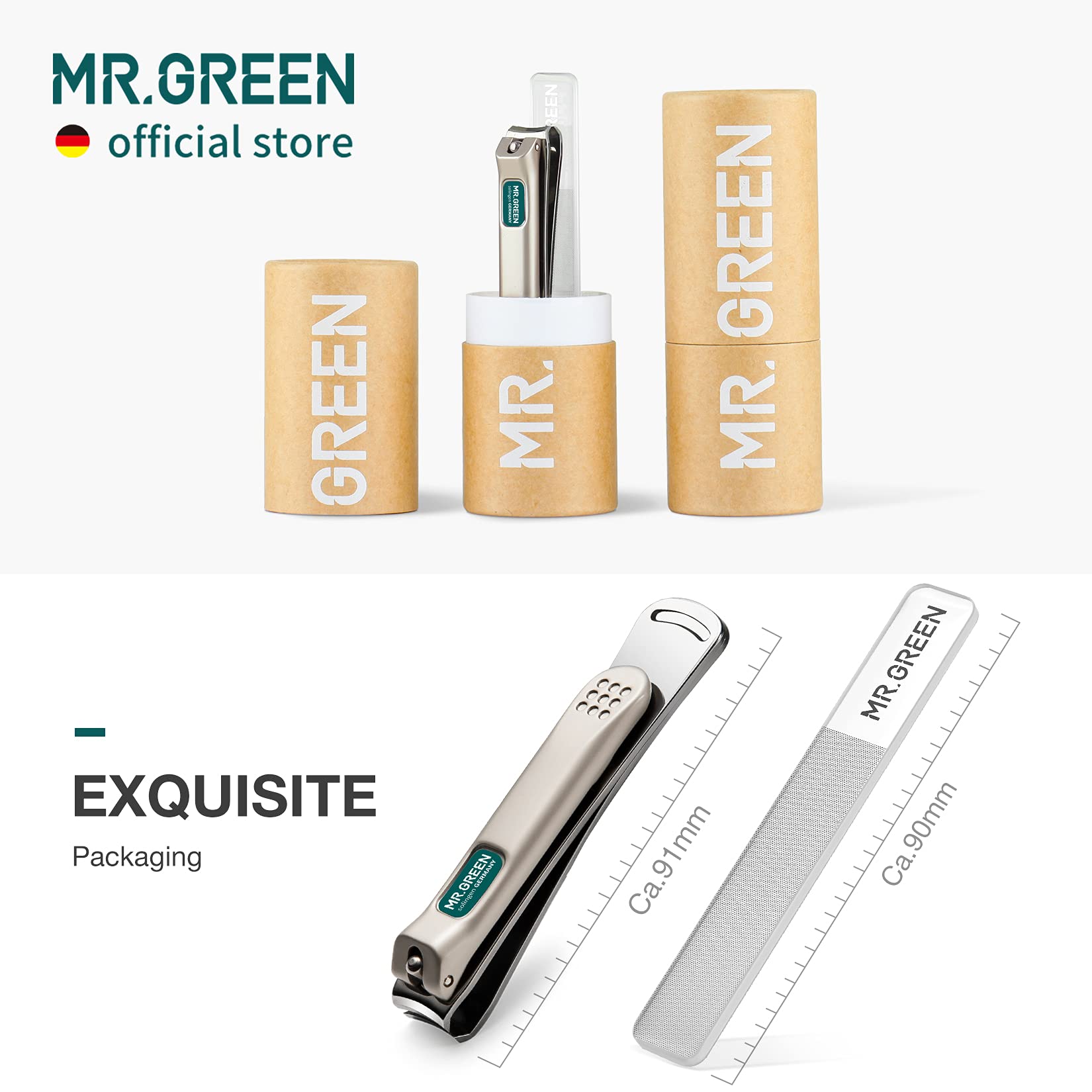 MR.GREEN medium-blue finish gives a stylish, comfortable grip for daily grooming.