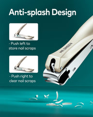 MR.GREEN nail clipper front closeup showing sharp blades