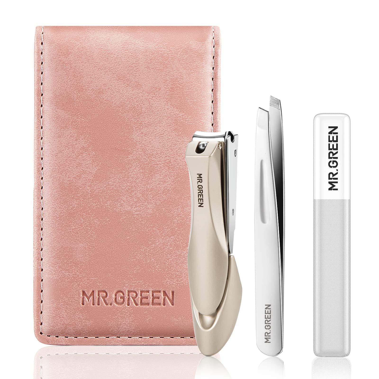 MR.GREEN nail clipper set in stainless steel for precise grooming.