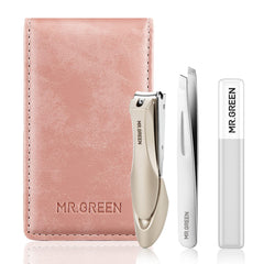 MR.GREEN nail clipper set in stainless steel for precise grooming.