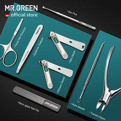 MR.GREEN nail clipper close-up showing solid grip and durability.