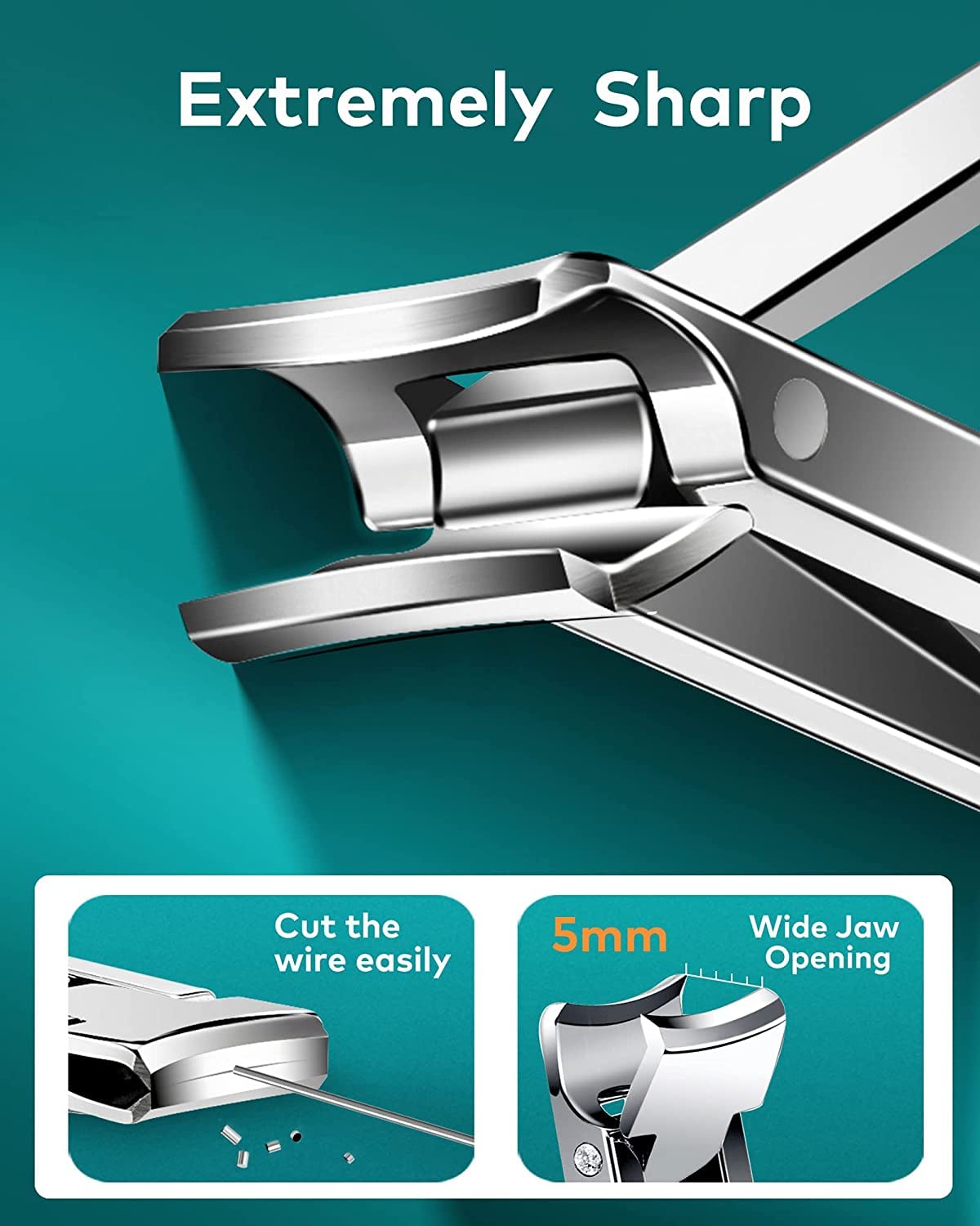 MR.GREEN nail clippers built-in file for quick edge finishing.