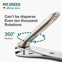 MR.GREEN Nail Clippers Curved Blades stainless-steel with nickel plating for rust resistance.