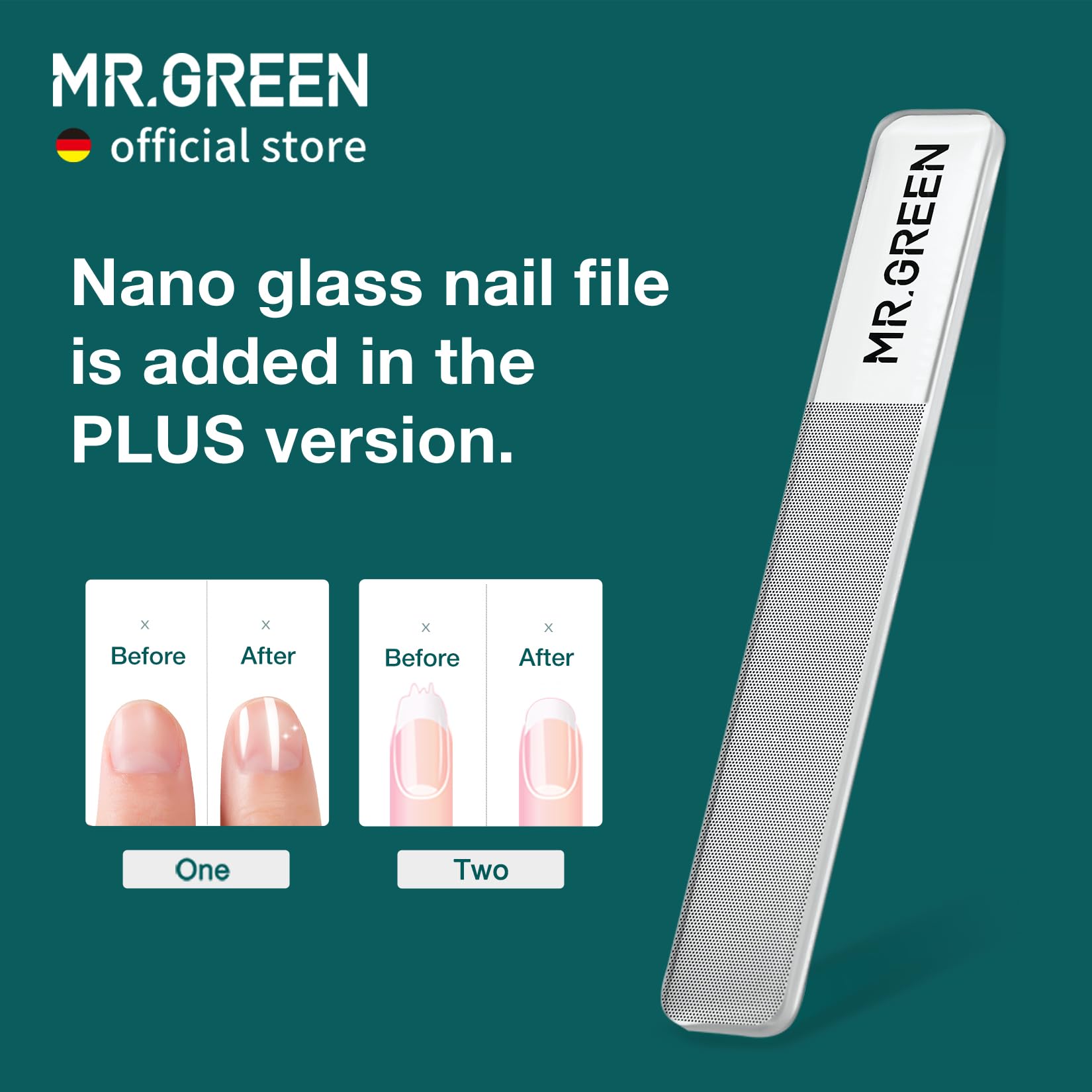 MR.GREEN nail clippers ergonomic design gives precise controlled clipping.