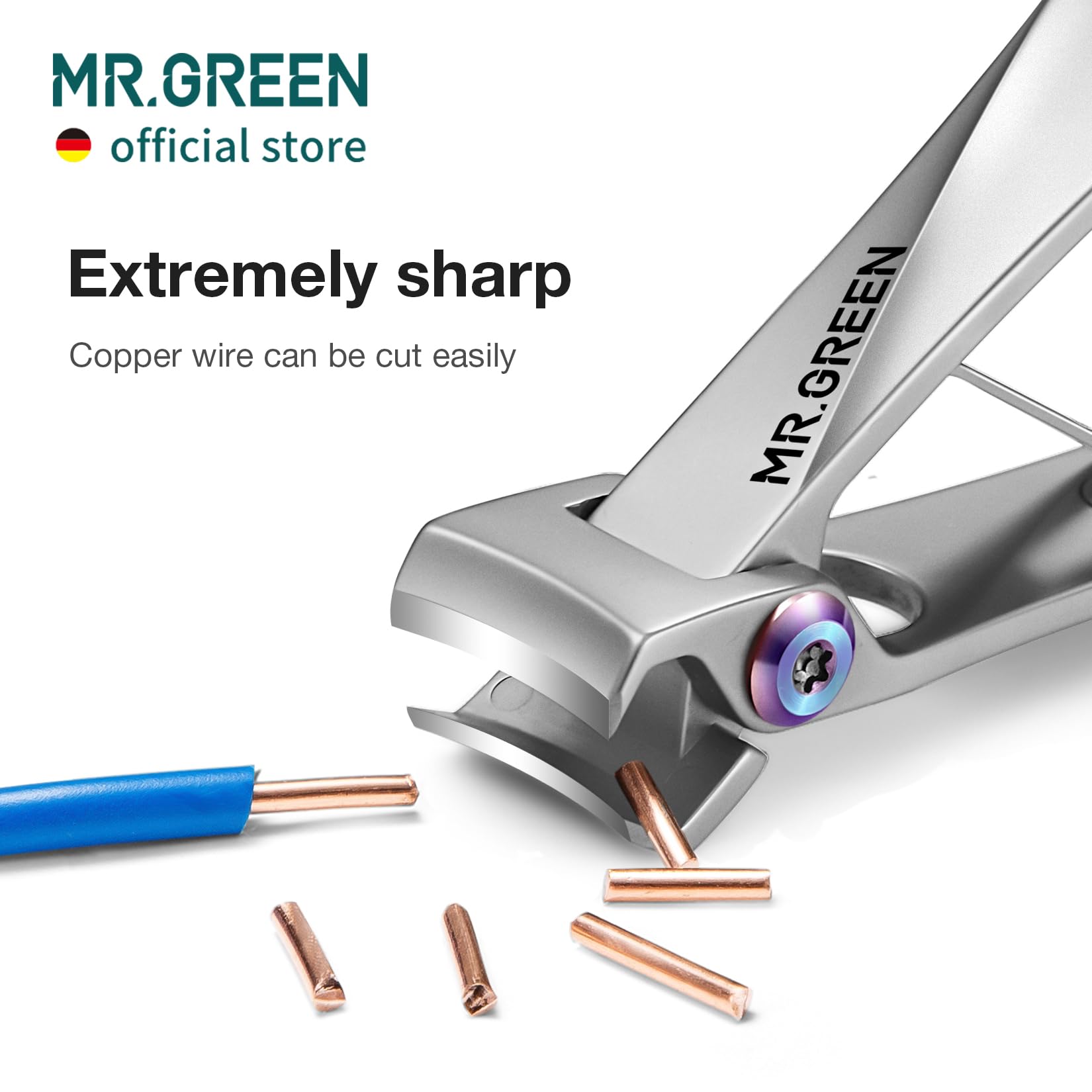 MR.GREEN nail clippers magnetic bar aids one handed handling.
