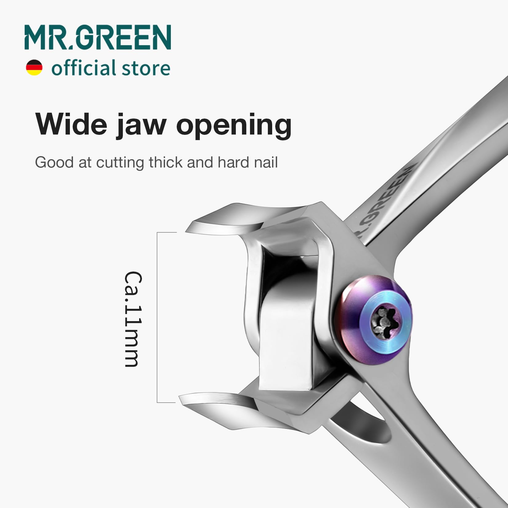 MR.GREEN nail clippers rounded chamfering delivers comfortable smooth manicure.