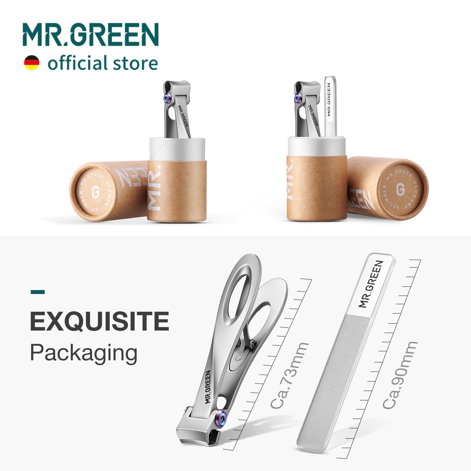 MR.GREEN nail clippers ideal for thick nails and everyday grooming tasks.