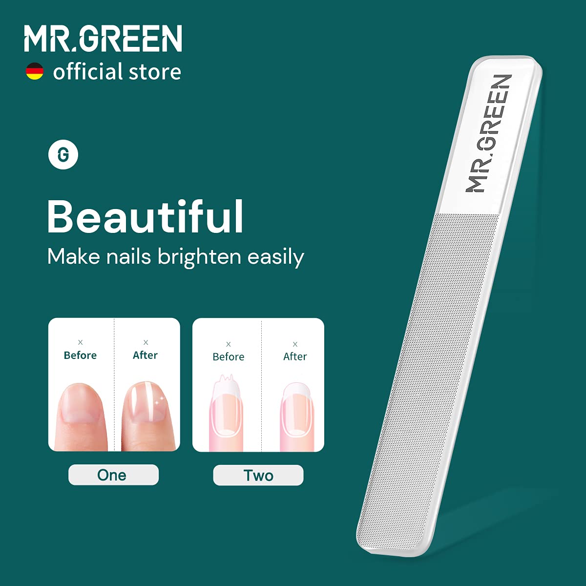 MR.GREEN bottom nano glass file with fish-scale pattern for precise shaping