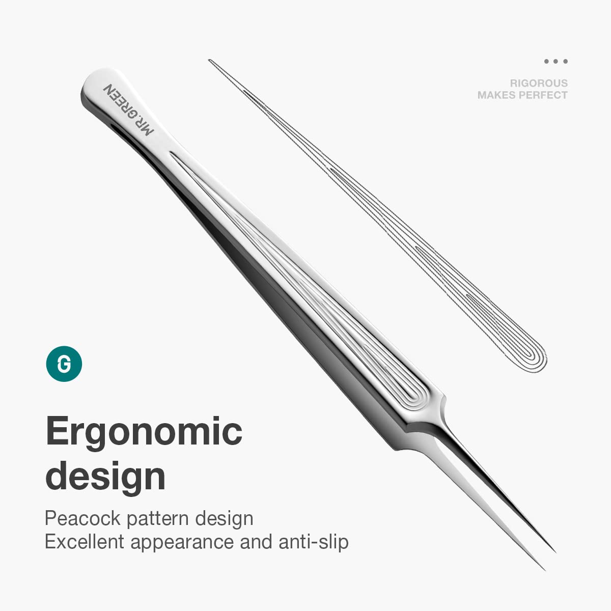 MR.GREEN precision German-engineered tool supports accurate extraction in daily grooming.
