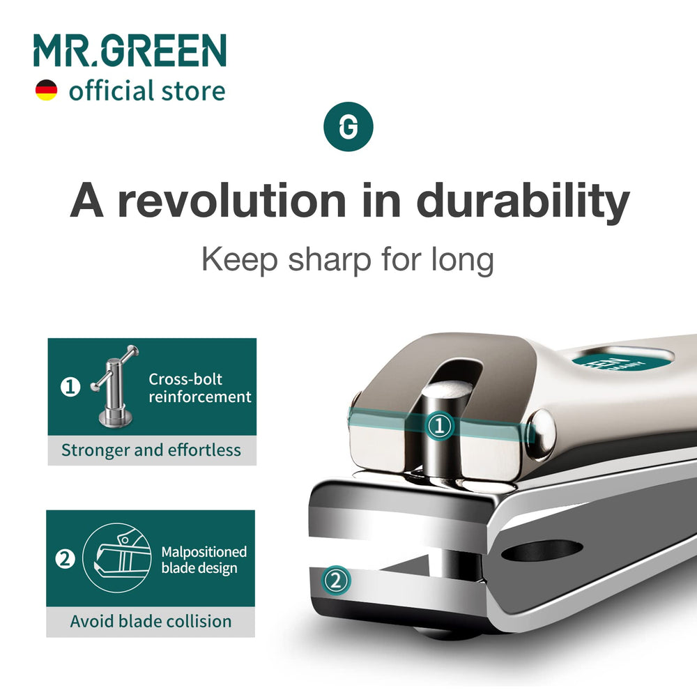 MR.GREEN stainless steel pedicure tools resist rust with premium finish.