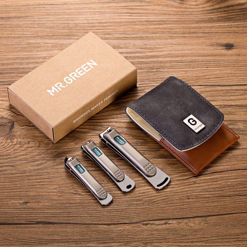 MR.GREEN travel-friendly nail kit fits in bag for on-the-go care.