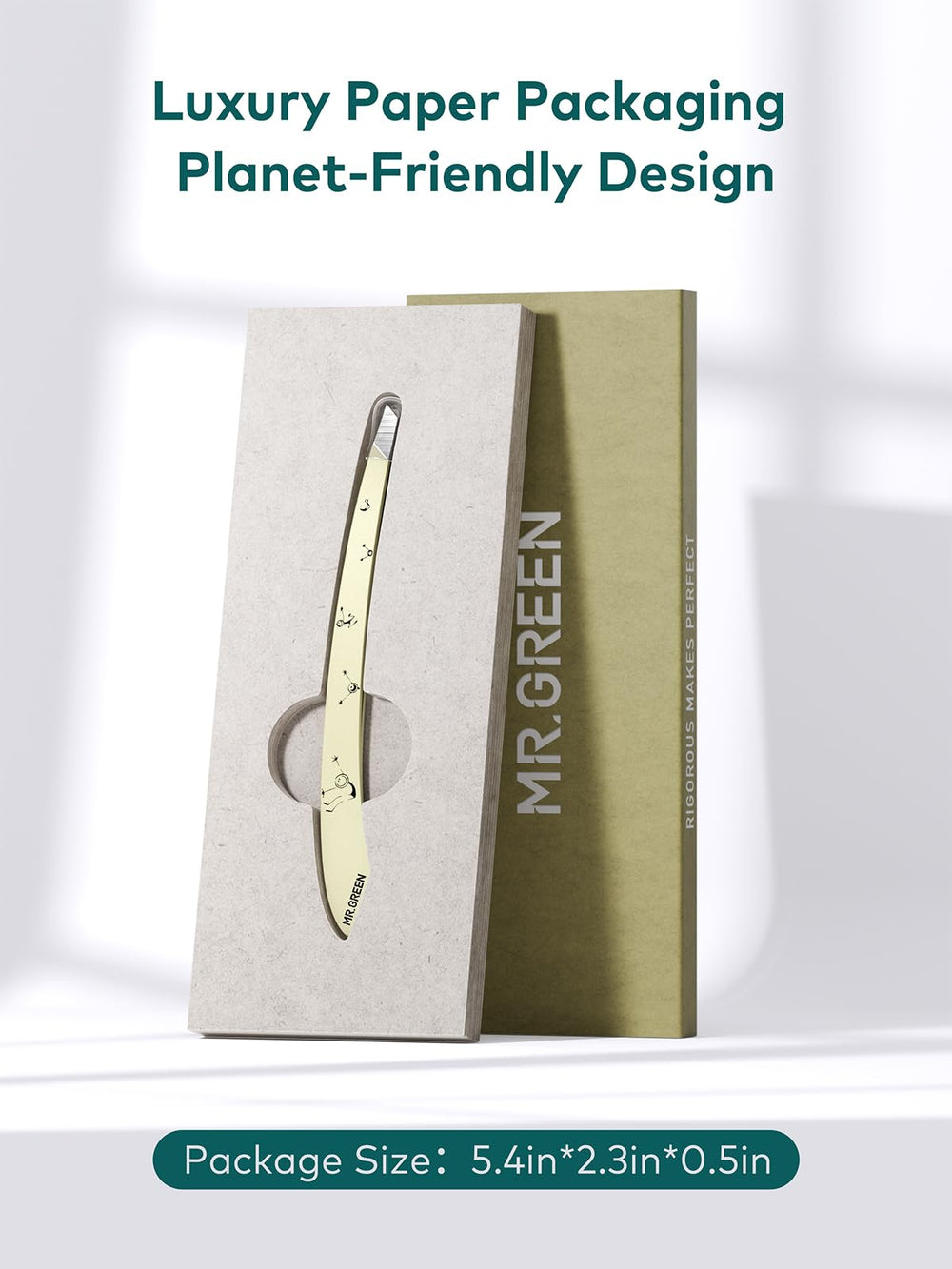 MR.GREEN Tweezers compact portable packaging, ideal for travel.