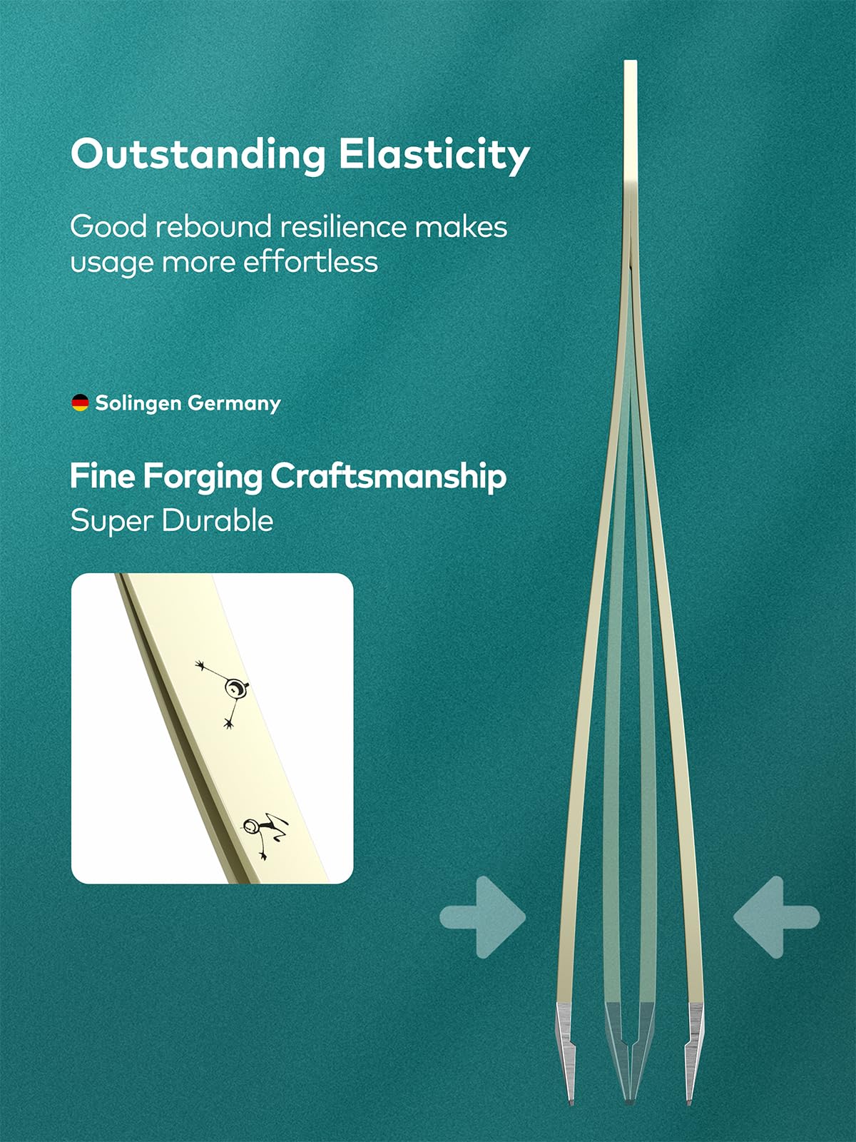 MR.GREEN Tweezers ideal for facial care like eyebrows and upper lip.