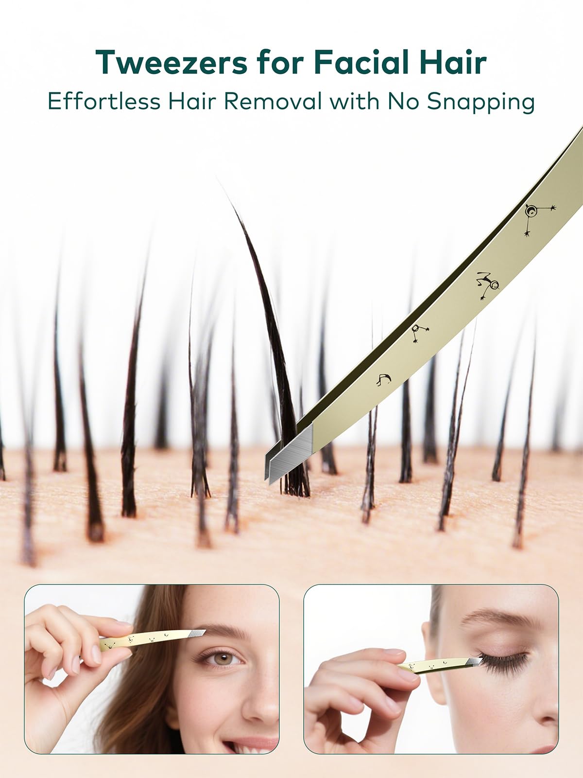 MR.GREEN Tweezers eyebrow trimming with accurate control.