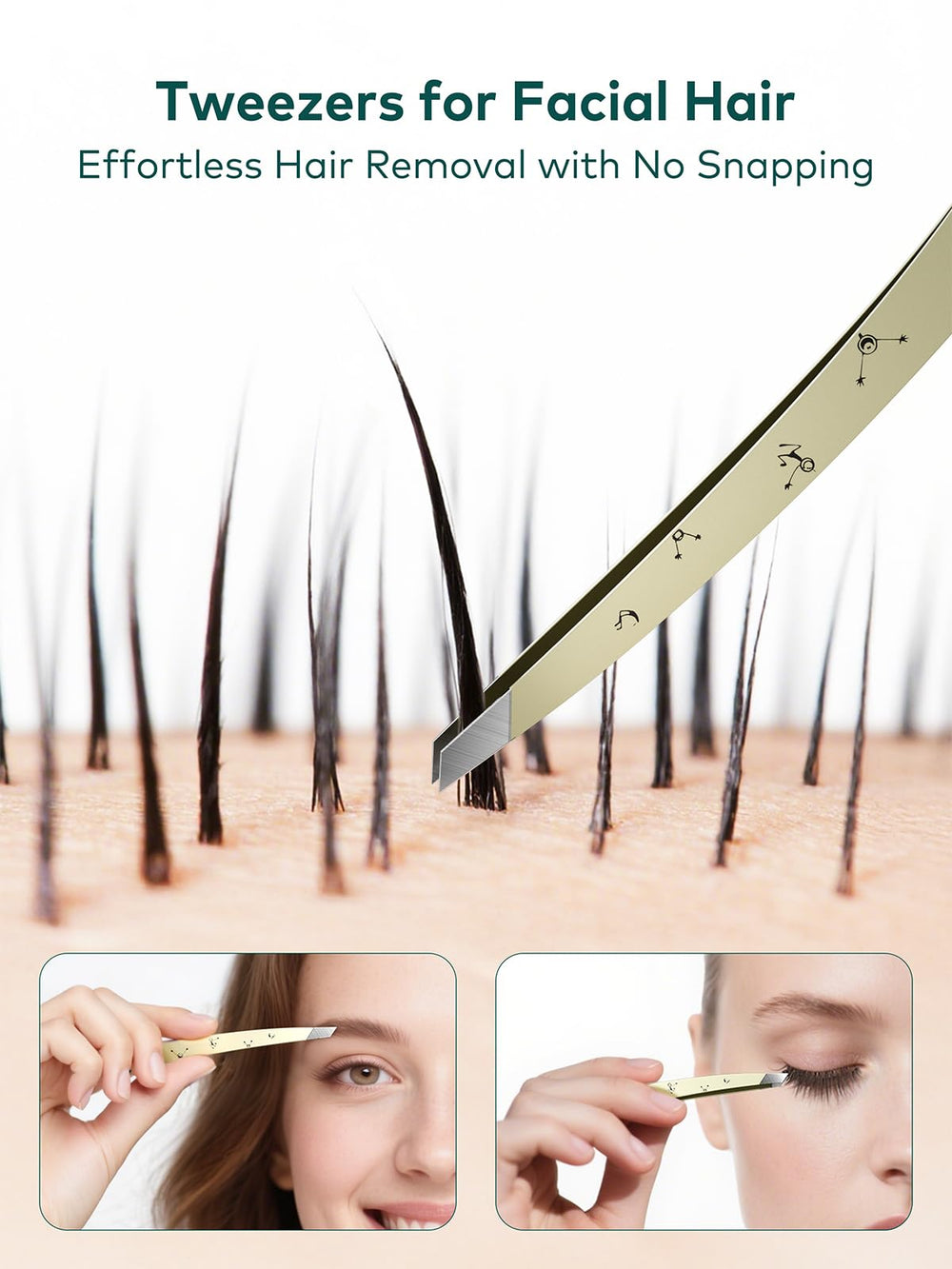 MR.GREEN Tweezers eyebrow trimming with accurate control.