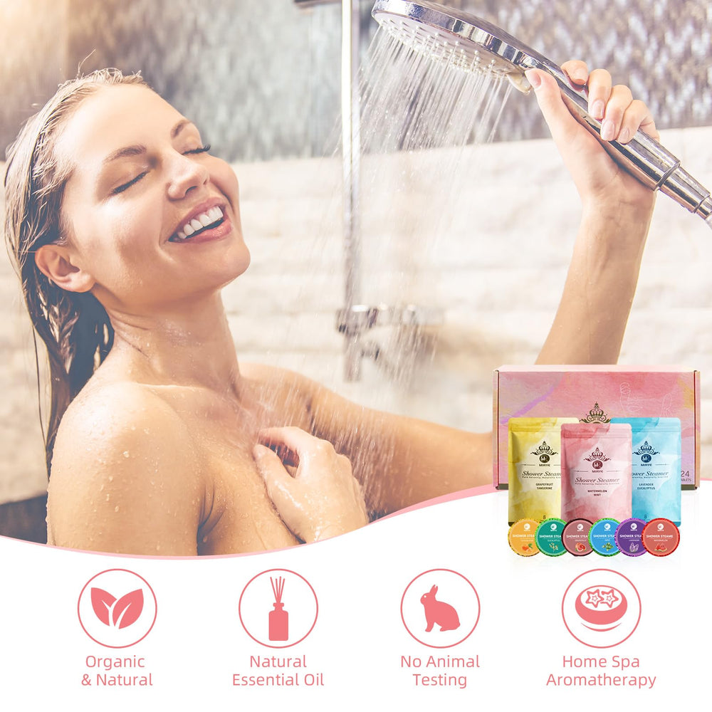 MR MIRYE Lavender shower steamers pack for calming relaxation.