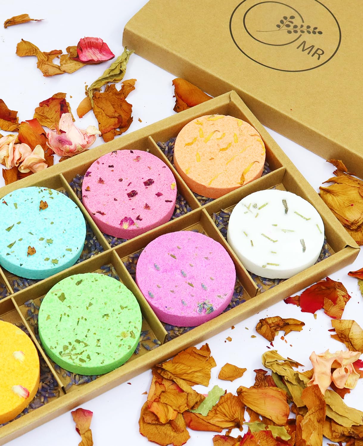 MR MIRYE rose shower-steamer image—delicate floral mood booster during shower rituals.