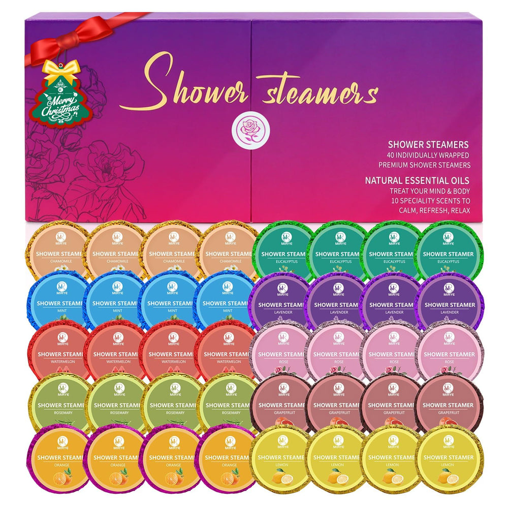 MR MIRYE 40-pack gift box shower steamers for gifting and spa moments