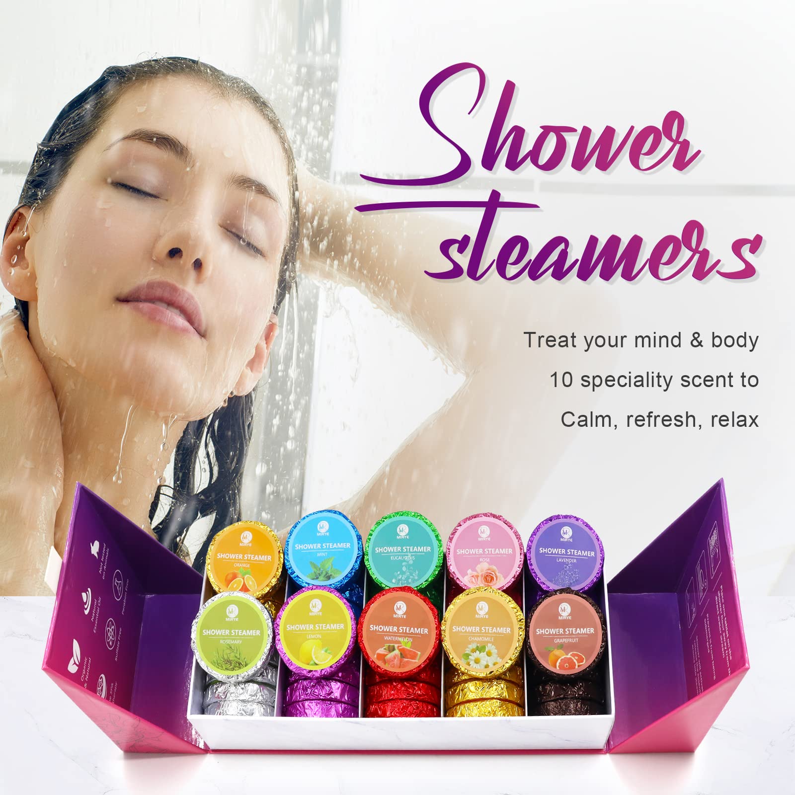 MR MIRYE watermelon scented shower steamer for fruity boost