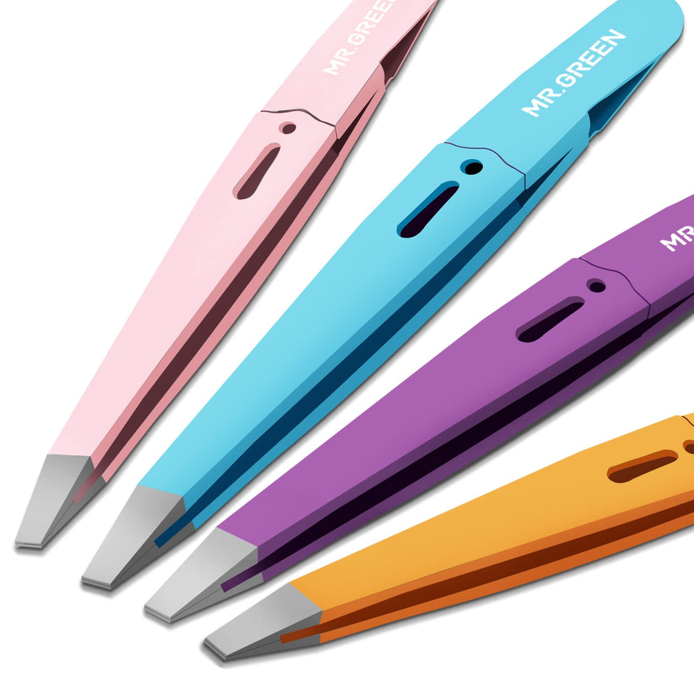 MR.GREEN Eyebrows Tweezers blue precision occlusion for clean hair removal