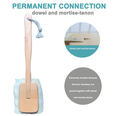 Mr.Cui'shop back scrubber rope allows quick hanging to dry after baths.
