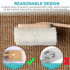 Mr.Cui'shop natural loofah sponge 2-pack delivers gentle exfoliation for daily cleansing.