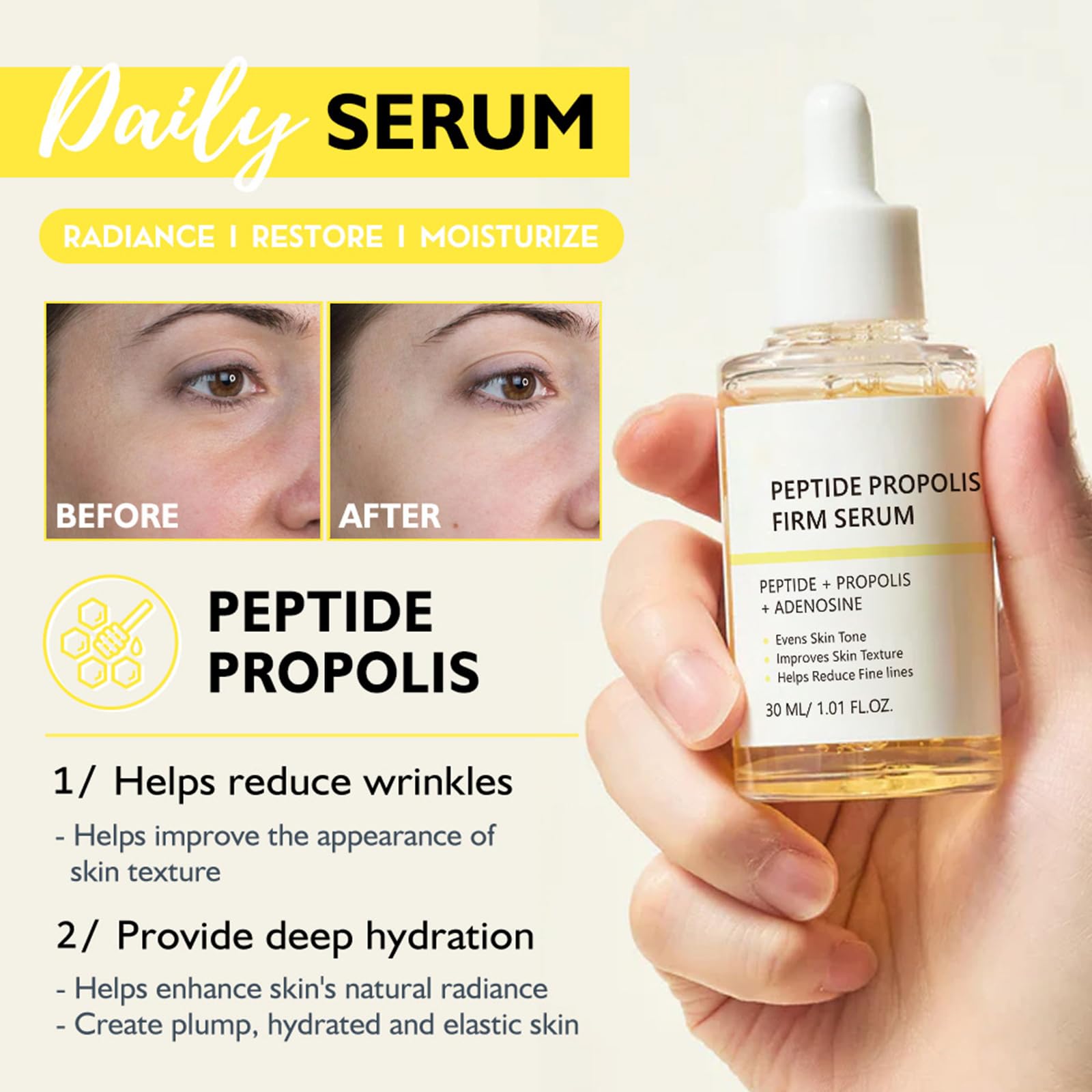 MrCuvaryas serum jar glows with vibrant complexion nourishment.