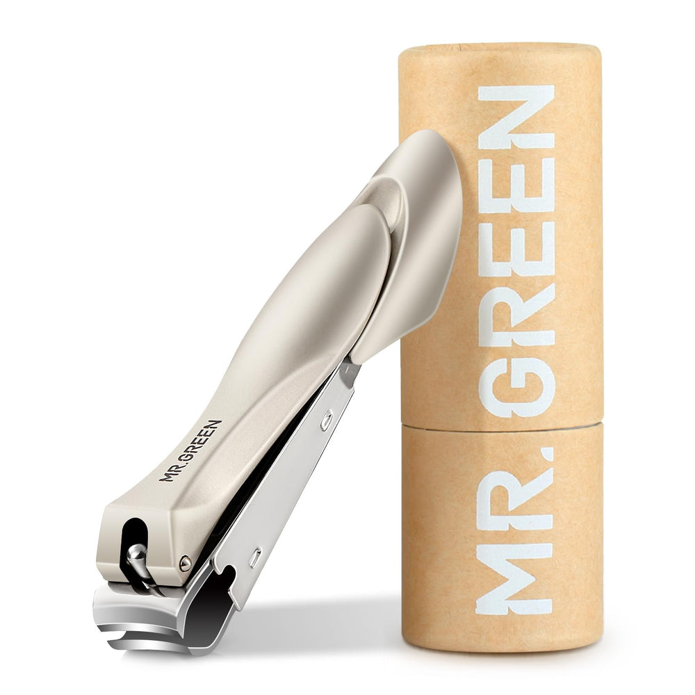 MR.GREEN nail clippers with anti-splash design for tidy trims.