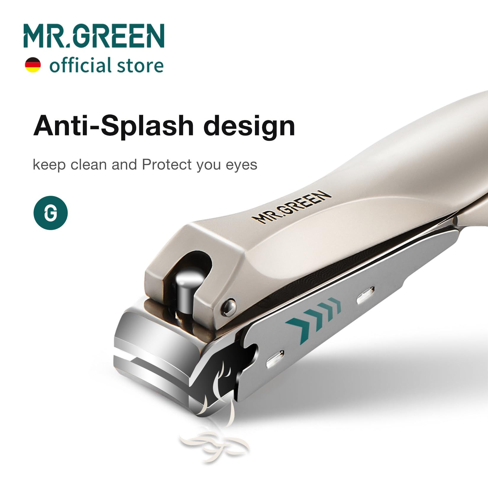MR.GREEN clipper reinforced cross-bolt for lasting blade stability.
