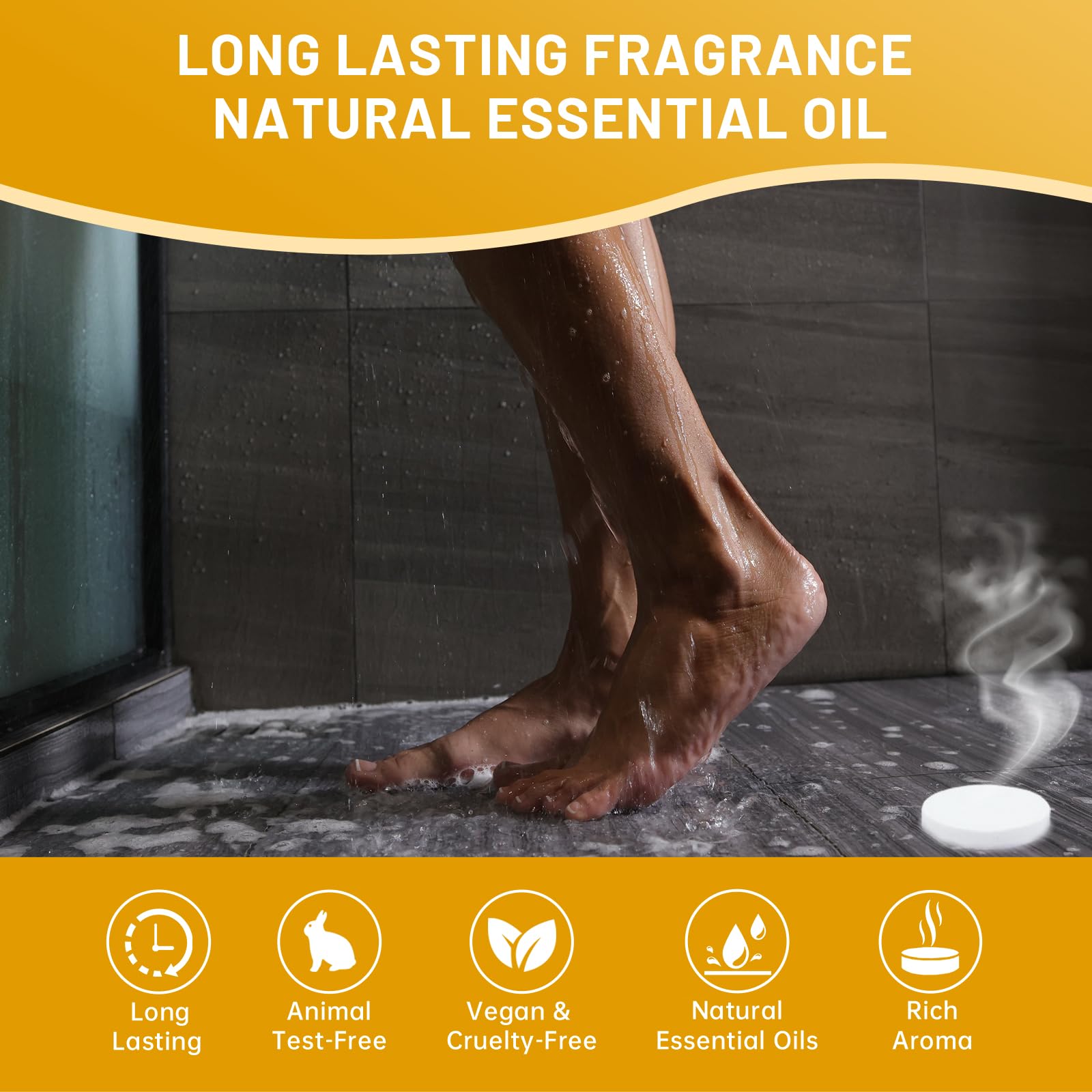MR MIRYE mint shower steamer tablet offering cool uplifting notes